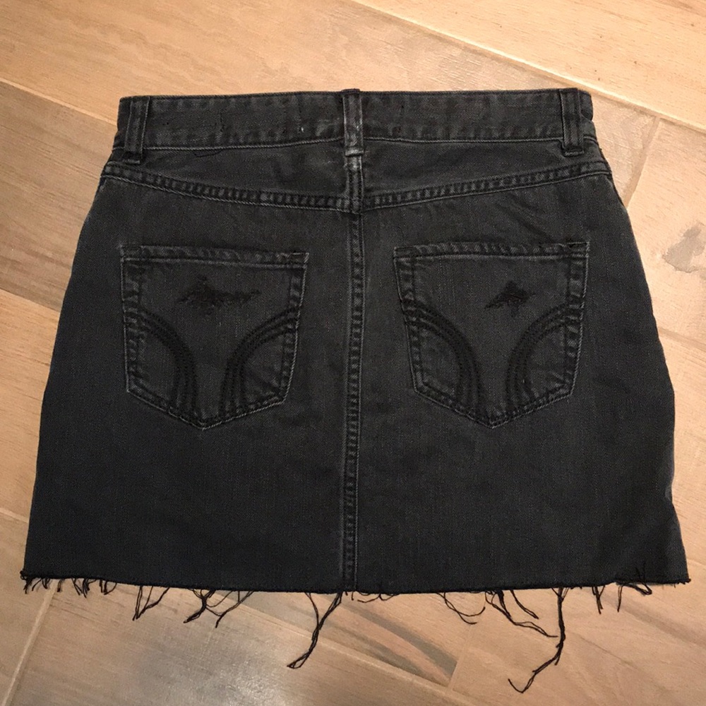 Black jean skirt